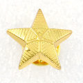 Venda direta da fábrica mini estrela do mar personalizado forma da estrela de metal emblema do pino de lapela